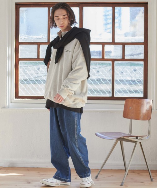 WEGO(ウィゴー)の「WEGO/バギーパンツ(デニムパンツ・メンズ・ブラック/ホワイト/ベージュ/インディゴブルー/ライトインディゴブルー・MEDIUM/LARGE)」の9枚目の写真