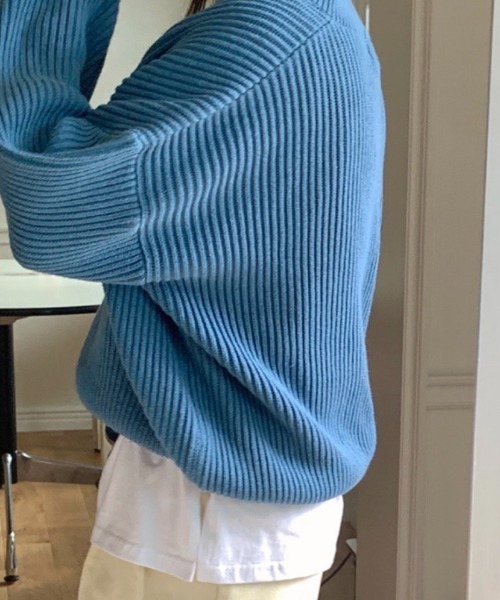 SEN TOKYO(セントーキョー)の「1枚でスタイリング映え。ハーフジッパーニットプルオーバー(ニット/セーター・レディース・アイボリー/ブルー/ピンク/ネイビー・FREE)」の20枚目の写真