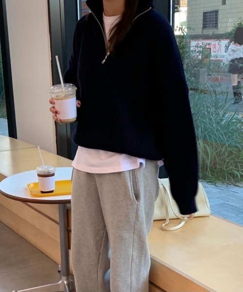 SEN TOKYO(セントーキョー)の「1枚でスタイリング映え。ハーフジッパーニットプルオーバー(ニット/セーター・レディース・アイボリー/ブルー/ピンク/ネイビー・FREE)」の22枚目の写真