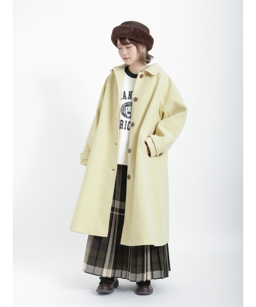 【新品タグ付✨】サマンサモスモス キルトリブスタンドカラーコート ベージュ Samansa Mos2（サマンサ モスモス）の「リバーシブルキルト