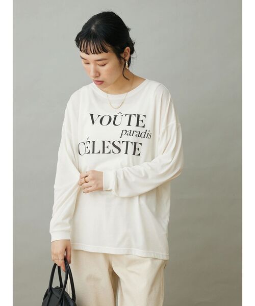 CRAFT STANDARD BOUTIQUE(クラフトスタンダードブティック)の「シアーロゴロンTee(Tシャツ/カットソー・レディース・イエロー/ホワイト/グリーン/チャコールグレー・FREE)」の6枚目の写真