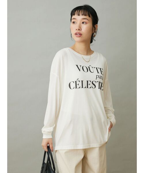 CRAFT STANDARD BOUTIQUE(クラフトスタンダードブティック)の「シアーロゴロンTee(Tシャツ/カットソー・レディース・イエロー/ホワイト/グリーン/チャコールグレー・FREE)」の7枚目の写真