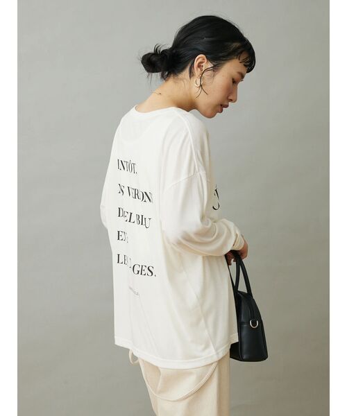 CRAFT STANDARD BOUTIQUE(クラフトスタンダードブティック)の「シアーロゴロンTee(Tシャツ/カットソー・レディース・イエロー/ホワイト/グリーン/チャコールグレー・FREE)」の8枚目の写真