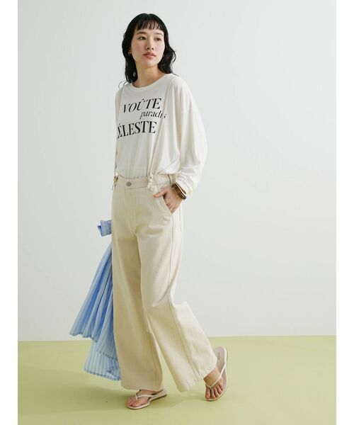 CRAFT STANDARD BOUTIQUE(クラフトスタンダードブティック)の「シアーロゴロンTee(Tシャツ/カットソー・レディース・イエロー/ホワイト/グリーン/チャコールグレー・FREE)」の14枚目の写真