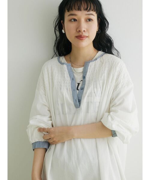 CRAFT STANDARD BOUTIQUE(クラフトスタンダードブティック)の「シアーロゴロンTee(Tシャツ/カットソー・レディース・イエロー/ホワイト/グリーン/チャコールグレー・FREE)」の17枚目の写真