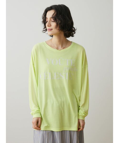 CRAFT STANDARD BOUTIQUE(クラフトスタンダードブティック)の「シアーロゴロンTee(Tシャツ/カットソー・レディース・イエロー/ホワイト/グリーン/チャコールグレー・FREE)」の19枚目の写真