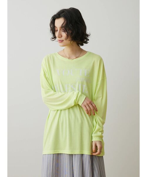 CRAFT STANDARD BOUTIQUE(クラフトスタンダードブティック)の「シアーロゴロンTee(Tシャツ/カットソー・レディース・イエロー/ホワイト/グリーン/チャコールグレー・FREE)」の20枚目の写真