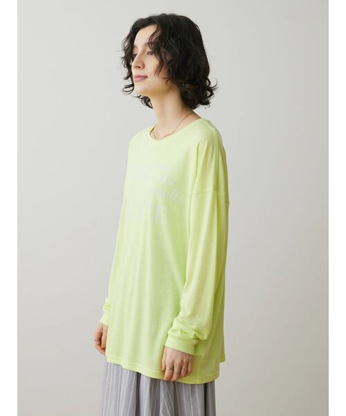 CRAFT STANDARD BOUTIQUE(クラフトスタンダードブティック)の「シアーロゴロンTee(Tシャツ/カットソー・レディース・イエロー/ホワイト/グリーン/チャコールグレー・FREE)」の21枚目の写真