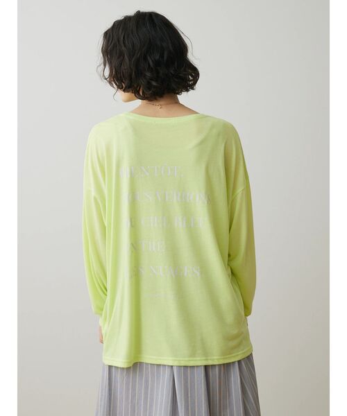 CRAFT STANDARD BOUTIQUE(クラフトスタンダードブティック)の「シアーロゴロンTee(Tシャツ/カットソー・レディース・イエロー/ホワイト/グリーン/チャコールグレー・FREE)」の22枚目の写真