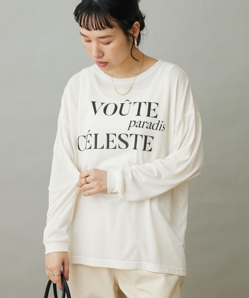CRAFT STANDARD BOUTIQUE(クラフトスタンダードブティック)の「シアーロゴロンTee(Tシャツ/カットソー・レディース・イエロー/ホワイト/グリーン/チャコールグレー・FREE)」の2枚目の写真