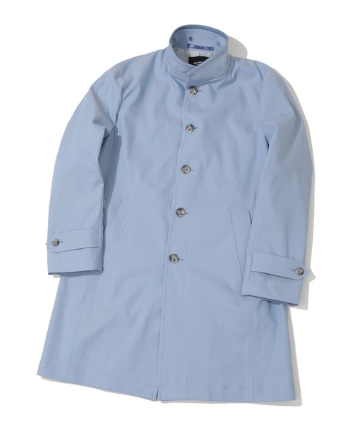 MEN'S BIGI（メンズビギ）の「コットンポリエステルストレッチドビースタンドカラーコート（ステンカラーコート・メンズ・グレー/サックスブルー/ベージュ/ネイビー・02/03/04/01）」の7枚目の写真