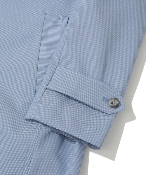 MEN'S BIGI（メンズビギ）の「コットンポリエステルストレッチドビースタンドカラーコート（ステンカラーコート・メンズ・グレー/サックスブルー/ベージュ/ネイビー・02/03/04/01）」の11枚目の写真