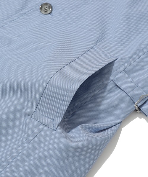 MEN'S BIGI（メンズビギ）の「コットンポリエステルストレッチドビースタンドカラーコート（ステンカラーコート・メンズ・グレー/サックスブルー/ベージュ/ネイビー・02/03/04/01）」の12枚目の写真