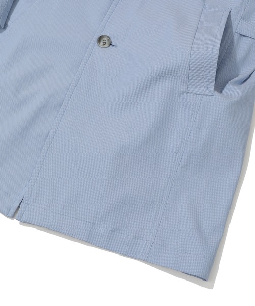 MEN'S BIGI（メンズビギ）の「コットンポリエステルストレッチドビースタンドカラーコート（ステンカラーコート・メンズ・グレー/サックスブルー/ベージュ/ネイビー・02/03/04/01）」の13枚目の写真