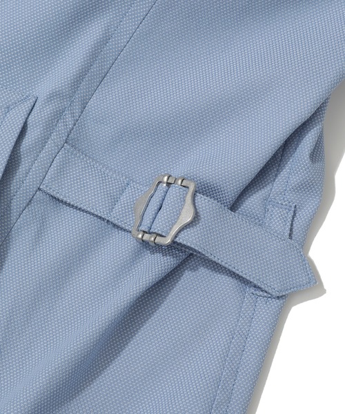 MEN'S BIGI（メンズビギ）の「コットンポリエステルストレッチドビースタンドカラーコート（ステンカラーコート・メンズ・グレー/サックスブルー/ベージュ/ネイビー・02/03/04/01）」の14枚目の写真