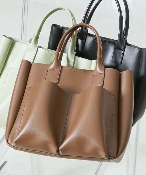 FREAK'S STORE（フリークスストア）の「【限定展開】2ポケットハンドバッグ（ハンドバッグ・レディース・ブラウン/ブラック/ブルーグリーン・ﾌﾘ-）」の10枚目の写真