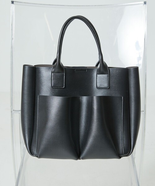 FREAK'S STORE（フリークスストア）の「【限定展開】2ポケットハンドバッグ（ハンドバッグ・レディース・ブラウン/ブラック/ブルーグリーン・ﾌﾘ-）」の12枚目の写真