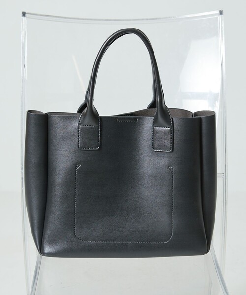 FREAK'S STORE（フリークスストア）の「【限定展開】2ポケットハンドバッグ（ハンドバッグ・レディース・ブラウン/ブラック/ブルーグリーン・ﾌﾘ-）」の14枚目の写真