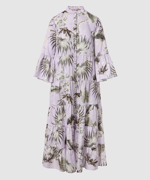 Erdem(アーデム)の「TIERED MIDI DRESS W. FRILLED SLEEVES(ワンピース・レディース・パープル系その他・8/6)」の1枚目の写真