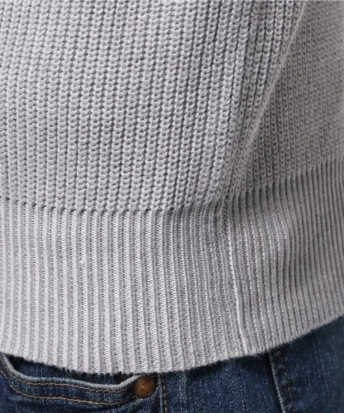 JOURNAL STANDARD relume（ジャーナルスタンダード　レリューム）の「ウォッシュアウトS/S畔編みクルーネックニット  #（ニット/セーター・メンズ・ライトグレー/ベージュ系その他・SMALL/LARGE/MEDIUM）」の8枚目の写真
