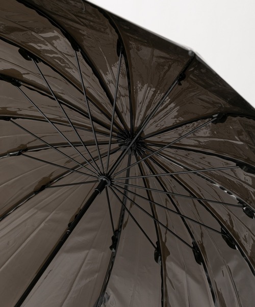 COLONY 2139（コロニートゥーワンスリーナイン）の「ロゴ入り60cm16本骨ビニール傘（長傘・レディース・ブラック・FREE）」の7枚目の写真