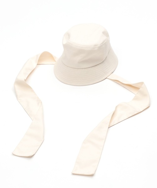 Heather（ヘザー）の「ツイルリボンバケハ　183765（ハット・レディース・オフホワイト/ブラック・ONE SIZE）」の9枚目の写真