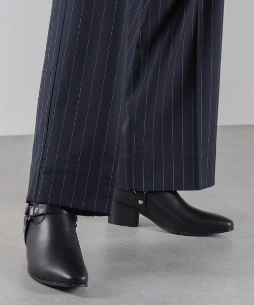 LOVEHUNTER（ラブハンター）の「ヒールブーツ ダブルジップブーツ  シングルジップブーツ  レースアップブーツ  サイドゴアブーツ ストラップブーツ リングブーツ（ブーツ・メンズ・ブラック系1/ブラック系3/ブラック系2/ブラック系5/ブラック系6/ブラック系4・42/43/44/41/40）」の15枚目の写真