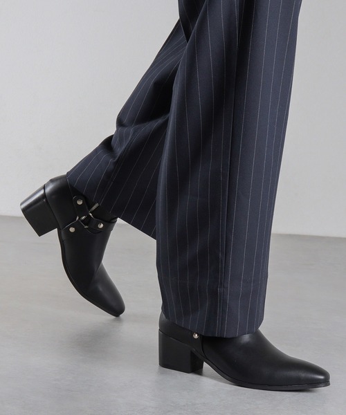 LOVEHUNTER（ラブハンター）の「ヒールブーツ ダブルジップブーツ  シングルジップブーツ  レースアップブーツ  サイドゴアブーツ ストラップブーツ リングブーツ（ブーツ・メンズ・ブラック系1/ブラック系3/ブラック系2/ブラック系5/ブラック系6/ブラック系4・42/43/44/41/40）」の17枚目の写真