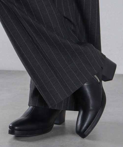 LOVEHUNTER（ラブハンター）の「ヒールブーツ ダブルジップブーツ  シングルジップブーツ  レースアップブーツ  サイドゴアブーツ ストラップブーツ リングブーツ（ブーツ・メンズ・ブラック系1/ブラック系3/ブラック系2/ブラック系5/ブラック系6/ブラック系4・42/43/44/41/40）」の18枚目の写真