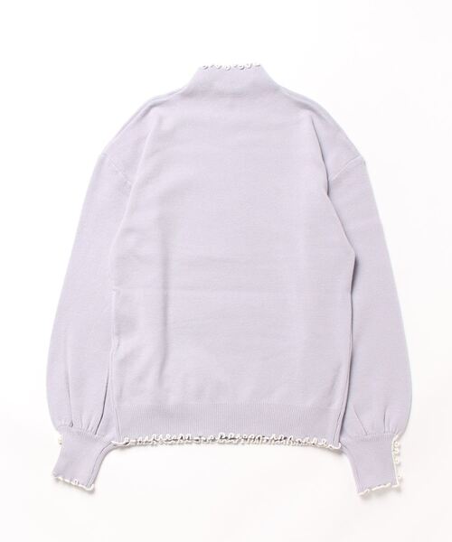 axes femme(アクシーズファム)の「ウォッシャブルメローニット(ニット/セーター・レディース・ラベンダー/キナリ/ネイビー・FREE)」の4枚目の写真