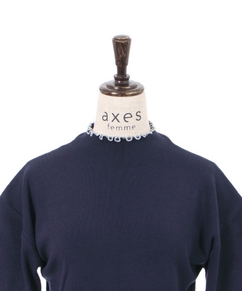 axes femme(アクシーズファム)の「ウォッシャブルメローニット(ニット/セーター・レディース・ラベンダー/キナリ/ネイビー・FREE)」の8枚目の写真