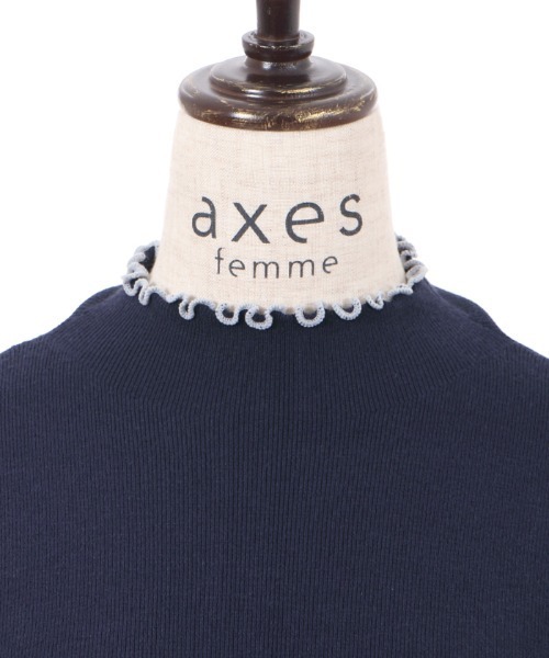 axes femme(アクシーズファム)の「ウォッシャブルメローニット(ニット/セーター・レディース・ラベンダー/キナリ/ネイビー・FREE)」の10枚目の写真