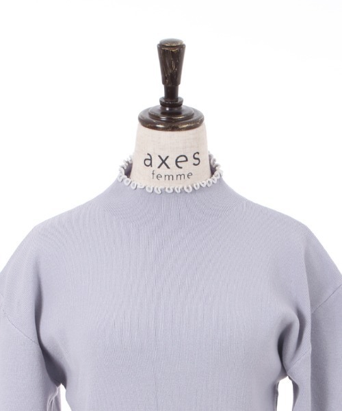 axes femme(アクシーズファム)の「ウォッシャブルメローニット(ニット/セーター・レディース・ラベンダー/キナリ/ネイビー・FREE)」の18枚目の写真