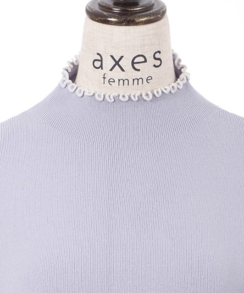 axes femme(アクシーズファム)の「ウォッシャブルメローニット(ニット/セーター・レディース・ラベンダー/キナリ/ネイビー・FREE)」の20枚目の写真