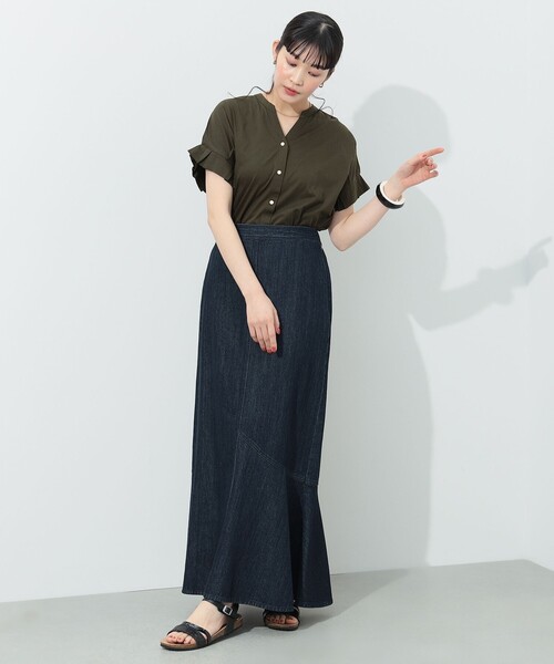 BEAMS HEART（ビームスハート）の「BEAMS HEART / デニム アシメ マーメイドスカート（デニムスカート・レディース・インディゴブルー/ブルー系その他・SMALL/MEDIUM）」の17枚目の写真