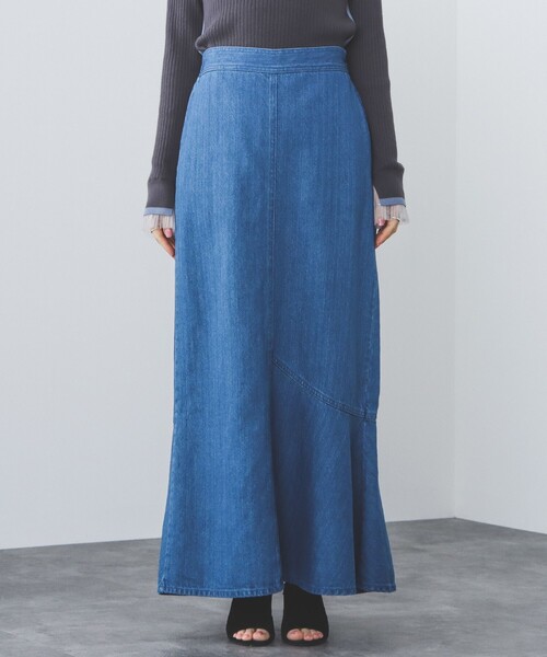 BEAMS HEART（ビームスハート）の「BEAMS HEART / デニム アシメ マーメイドスカート（デニムスカート・レディース・インディゴブルー/ブルー系その他・SMALL/MEDIUM）」の14枚目の写真