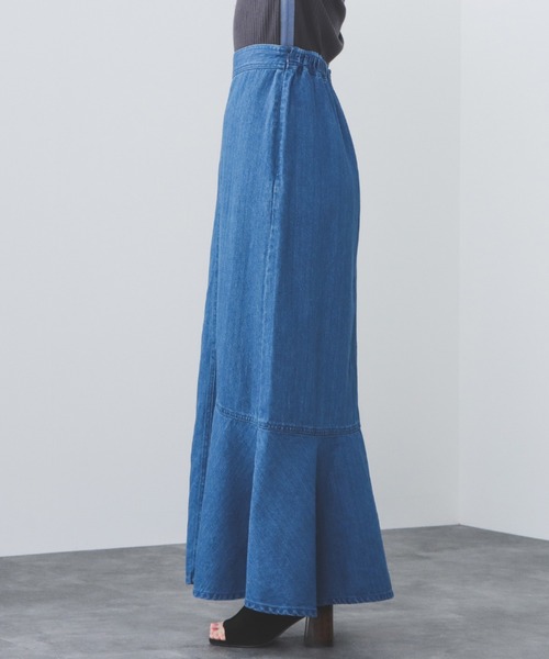 BEAMS HEART（ビームスハート）の「BEAMS HEART / デニム アシメ マーメイドスカート（デニムスカート・レディース・インディゴブルー/ブルー系その他・SMALL/MEDIUM）」の16枚目の写真