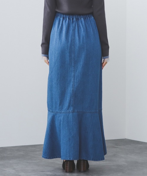 BEAMS HEART（ビームスハート）の「BEAMS HEART / デニム アシメ マーメイドスカート（デニムスカート・レディース・インディゴブルー/ブルー系その他・SMALL/MEDIUM）」の10枚目の写真