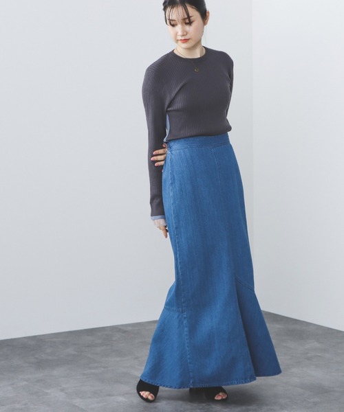 BEAMS HEART（ビームスハート）の「BEAMS HEART / デニム アシメ マーメイドスカート（デニムスカート・レディース・インディゴブルー/ブルー系その他・SMALL/MEDIUM）」の12枚目の写真