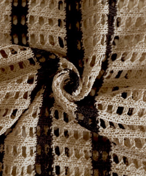 select MOCA（セレクトモカ）の「メッシュ編みニットキャミワンピース（ワンピース・レディース・ベージュ/ネイビー・FREE）」の11枚目の写真