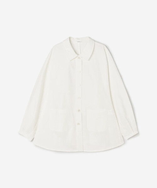 eunoia コットンオーバーシャツ ホワイト bshop Bshop（ビショップ）の「eunoia | オーバーサイズシャツ WOMEN