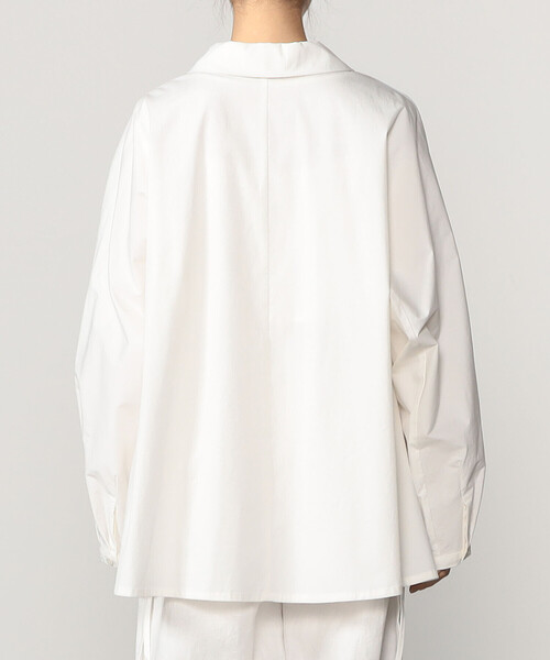 eunoia コットンオーバーシャツ ホワイト bshop Bshop（ビショップ）の「eunoia | オーバーサイズシャツ WOMEN