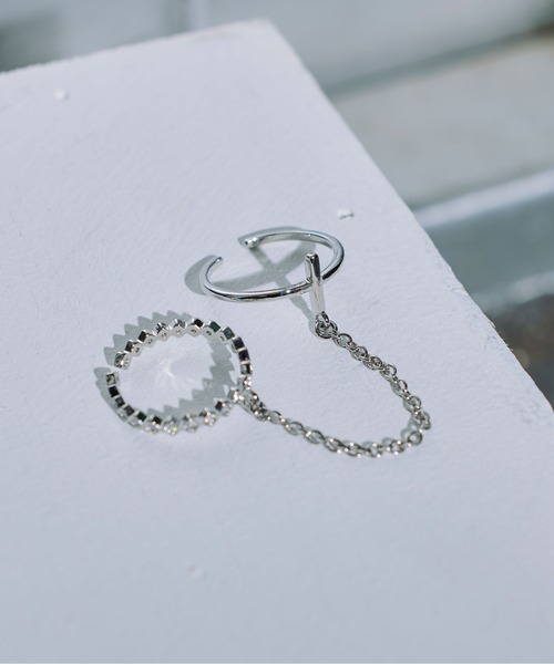 Ellno Loset（エルノロゼット）の「ツーフィンガーデザインリング（リング・メンズ・シルバー・FREE）」の2枚目の写真