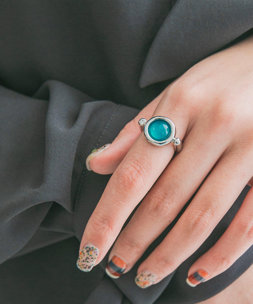 KBF（ケイビーエフ）の「サークルストーンリング（リング・レディース・ゴールド/シルバー・ONE）」の4枚目の写真