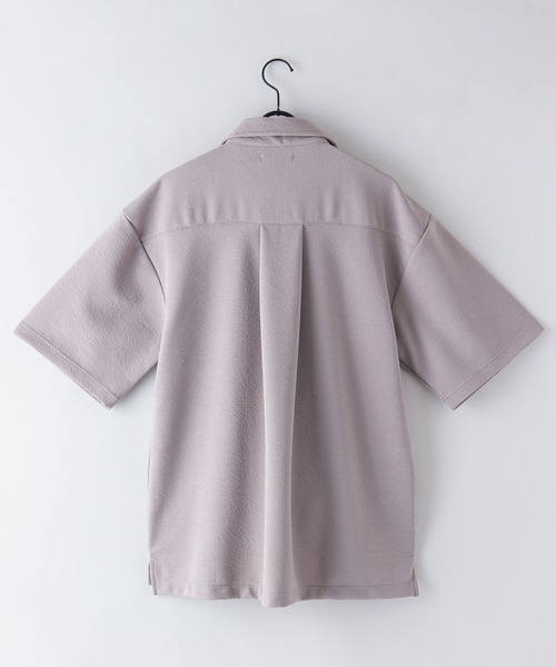 LB/S (エルビーエス)の「【KAITEKI+/カイテキプラス】ドライタッチ 吸水速乾 ストレッチ イージーケア ドライリップル ジップブルゾン オーバーシャツ フロントジップシャツ(シャツ/ブラウス・メンズ・ネイビー/ベージュ/ブラック・X-LARGE/LARGE/MEDIUM)」の12枚目の写真