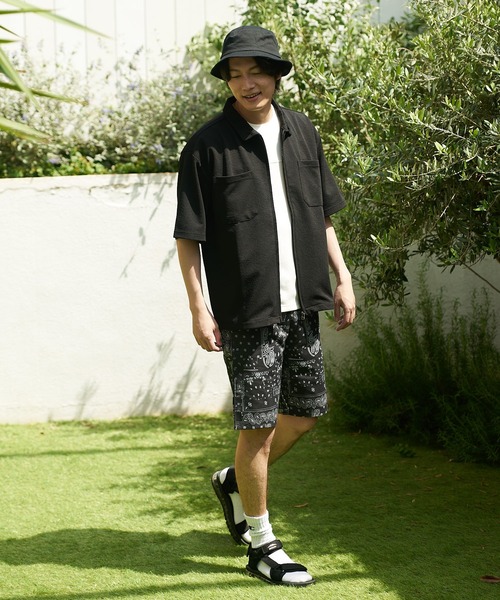 LB/S (エルビーエス)の「【KAITEKI+/カイテキプラス】ドライタッチ 吸水速乾 ストレッチ イージーケア ドライリップル ジップブルゾン オーバーシャツ フロントジップシャツ(シャツ/ブラウス・メンズ・ネイビー/ベージュ/ブラック・X-LARGE/LARGE/MEDIUM)」の19枚目の写真