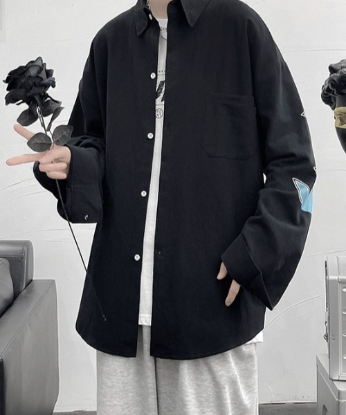 【WARAIJOGO （ワライジョーゴ）】バックファイヤープリント長袖シャツ（Tシャツ/カットソー）｜WARAIJOGO（ワライジョウゴ）