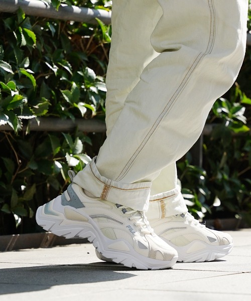 LIGHT INTERATION 25.0 ホワイトグレー スニーカー FILA INTERATION カジュアル厚底スニーカー イントレーションライト LIGHT/ 靴