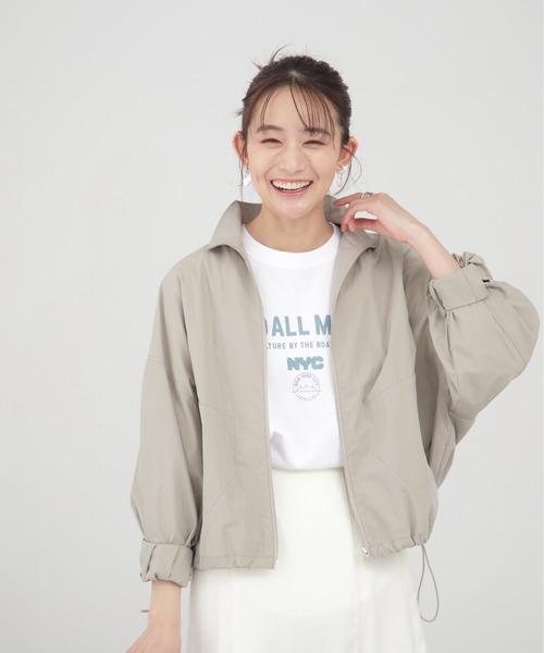 N.（N. Natural Beauty Basic）（エヌエヌナチュラルビューティーベーシック）の「◆ドロストＺＩＰシャツブルゾン（ブルゾン・レディース・グレー/クリーム/イエロー・MEDIUM）」の16枚目の写真