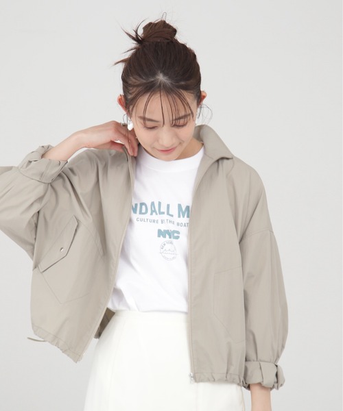 N.（N. Natural Beauty Basic）（エヌエヌナチュラルビューティーベーシック）の「◆ドロストＺＩＰシャツブルゾン（ブルゾン・レディース・グレー/クリーム/イエロー・MEDIUM）」の19枚目の写真